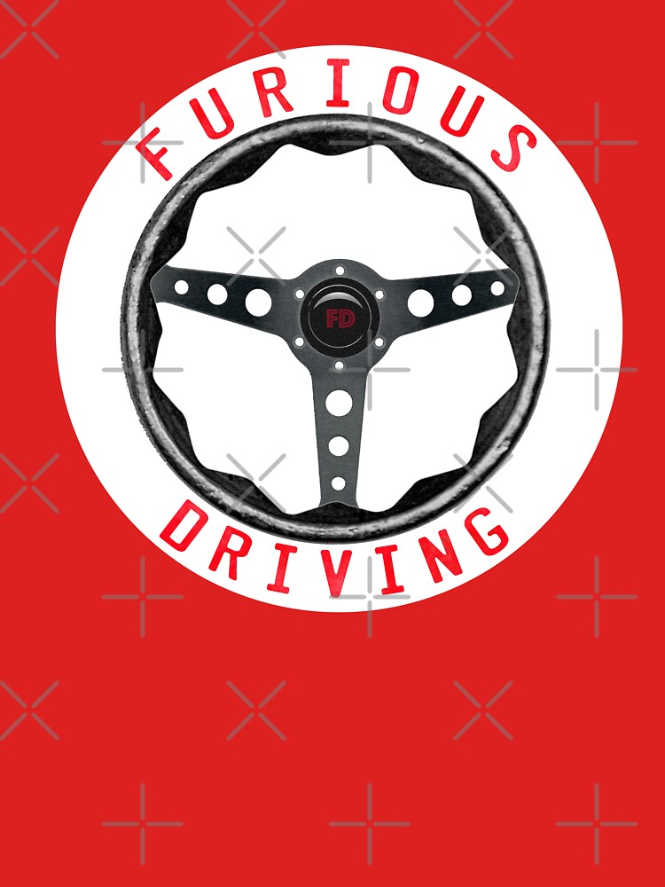 Furious Driving logo - White racing number circle background by matt145qv
