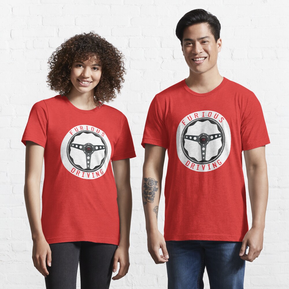 Furious Driving logo - White racing number circle background Essential T-Shirt