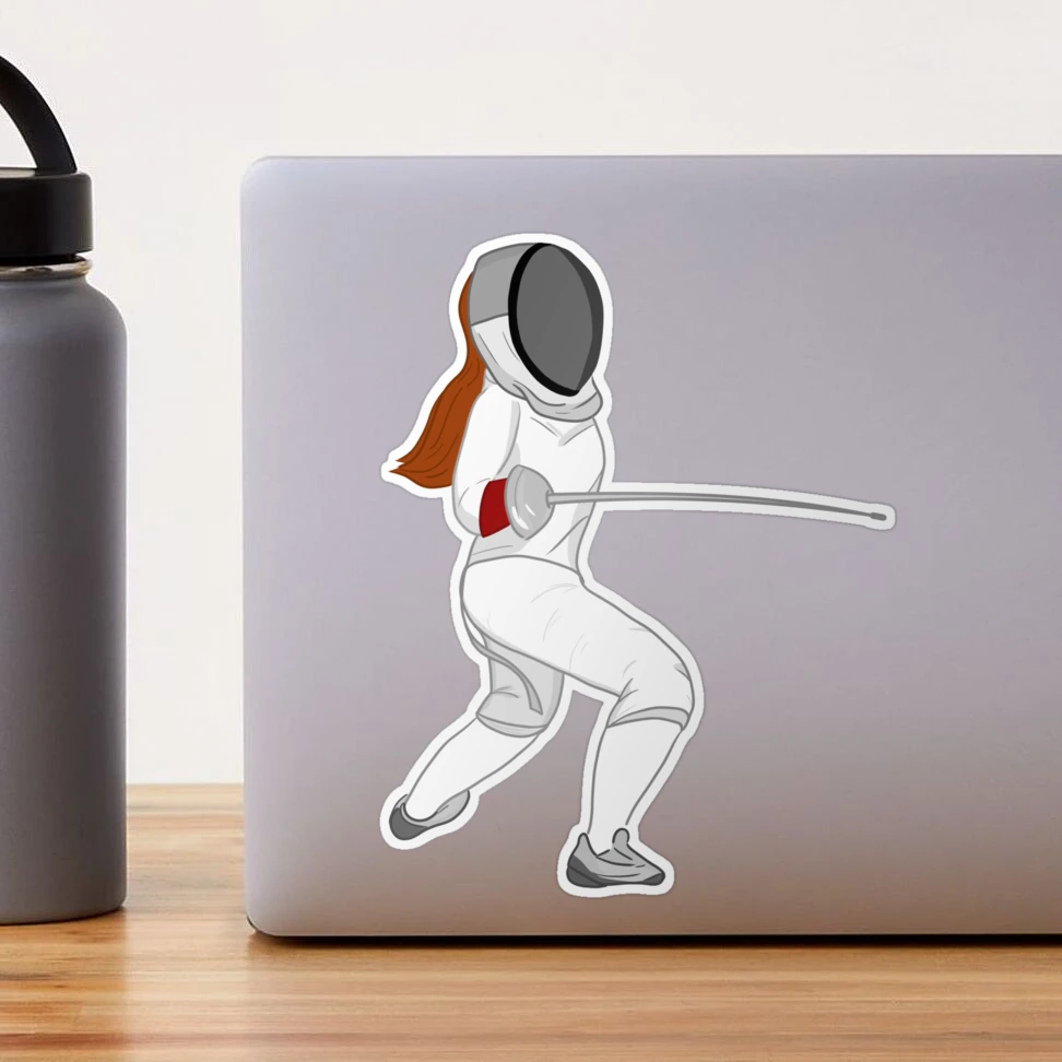 Anime Fencing Girl Water Bottle - Personalized Fencer's Gift