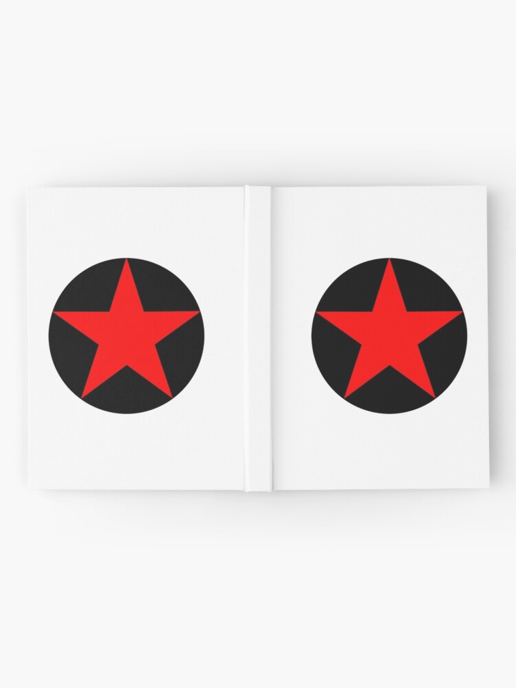 Roter Stern Schwarzer Kreis Notizbuch Von Tomsredbubble Redbubble
