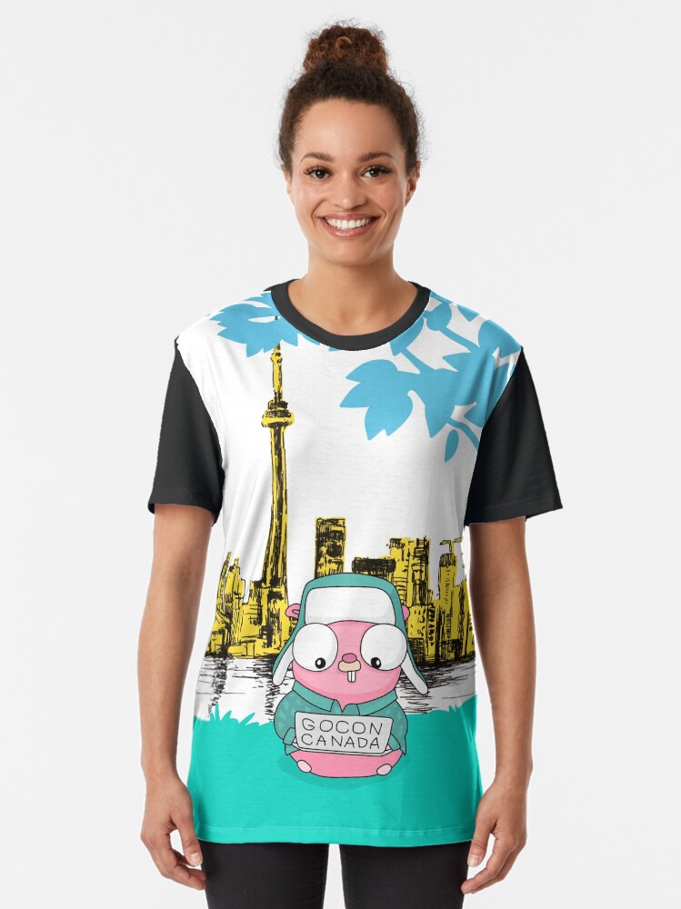 Alternate view of GoCon Canada 2019 Cute Pink Gopher original t-shirt Graphic T-Shirt