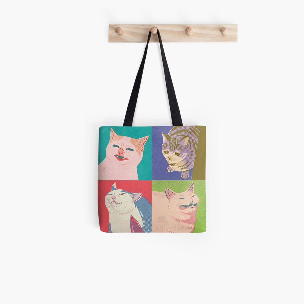 Four Meme Cats of the Apocalypse Tote Bag