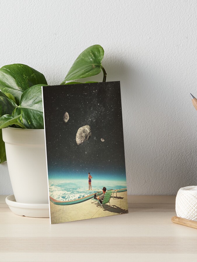 Thumbnail 1 of 2, Art Board Print, Summer with a Chance of Asteroids designed and sold by FrankMoth.