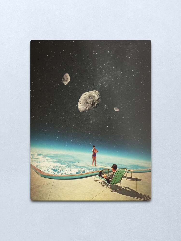 Alternate view of Summer with a Chance of Asteroids Metal Print