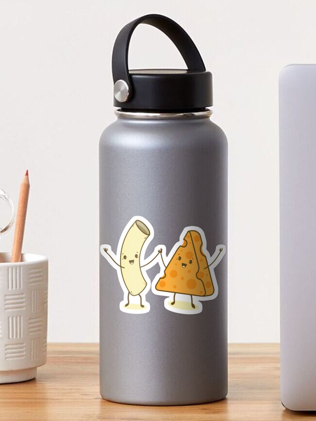 Thumbnail 1 von 3, Sticker, Nette Makkaroni-und Käse-Liebes-Freunde Kawaii designt und verkauft von bigraydesigns.