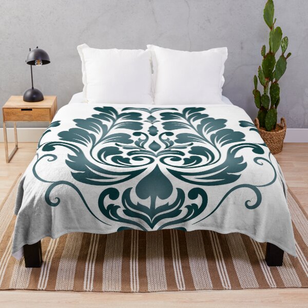Item preview, Dark Green Gradient Damask  designed and sold by Lilith-Designs.