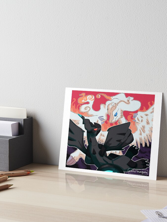 Reshiram And Zekrom Art Board Print By Cheesequeen Redbubble