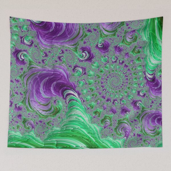 Item preview, Fractal morado y verde designed and sold by Kaleiope Studio.