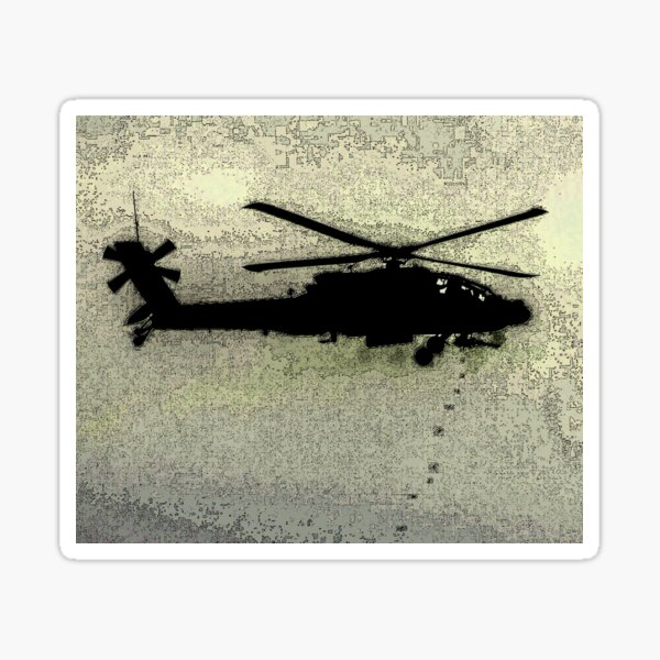 Vista previa del artículo con la obra «AH-64 Apache», diseñado y vendido por Jared Davies.