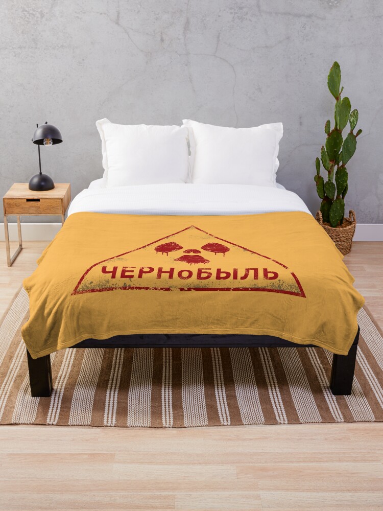 Chernobyl Radiation Russian Throw Blanket for Sale by Vash Chen