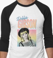 Debbie Gibson 80s Styled Aesthetic Design Baseball ¾ Sleeve T-Shirt