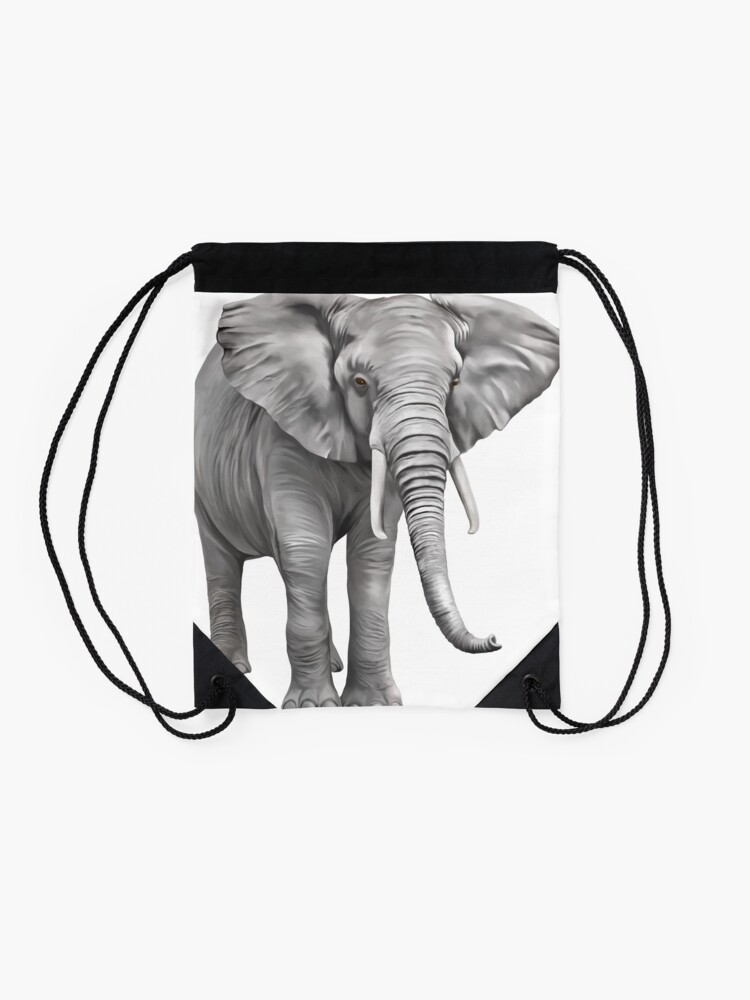 Alternate view of Large Elephant Drawstring Bag