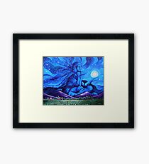 'Beneath the Cloak of Night (God Night)' Framed Print