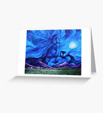 'Beneath the Cloak of Night (God Night)' Greeting Card