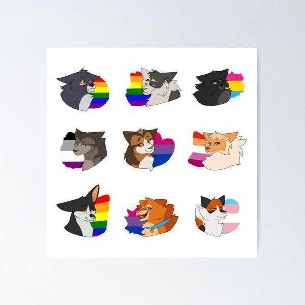 24342 - safe, artist:lovesilkes, part of a set, redtail (warrior cats), cat,  feline, mammal, feral, warrior cats, 2018, flag, ftm transgender, male,  pride, pride flag, solo, solo male, transgender, transgender pride flag -  Furbooru