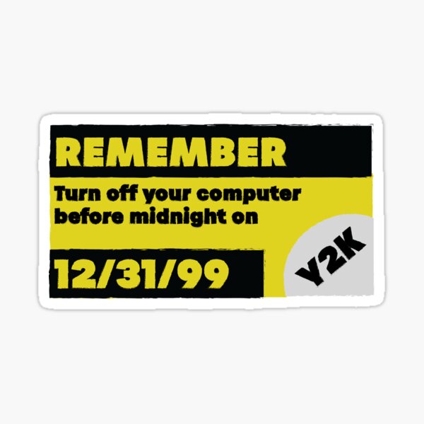 Item preview, Distressed Y2K 1999 Warning  designed and sold by tdlacct.