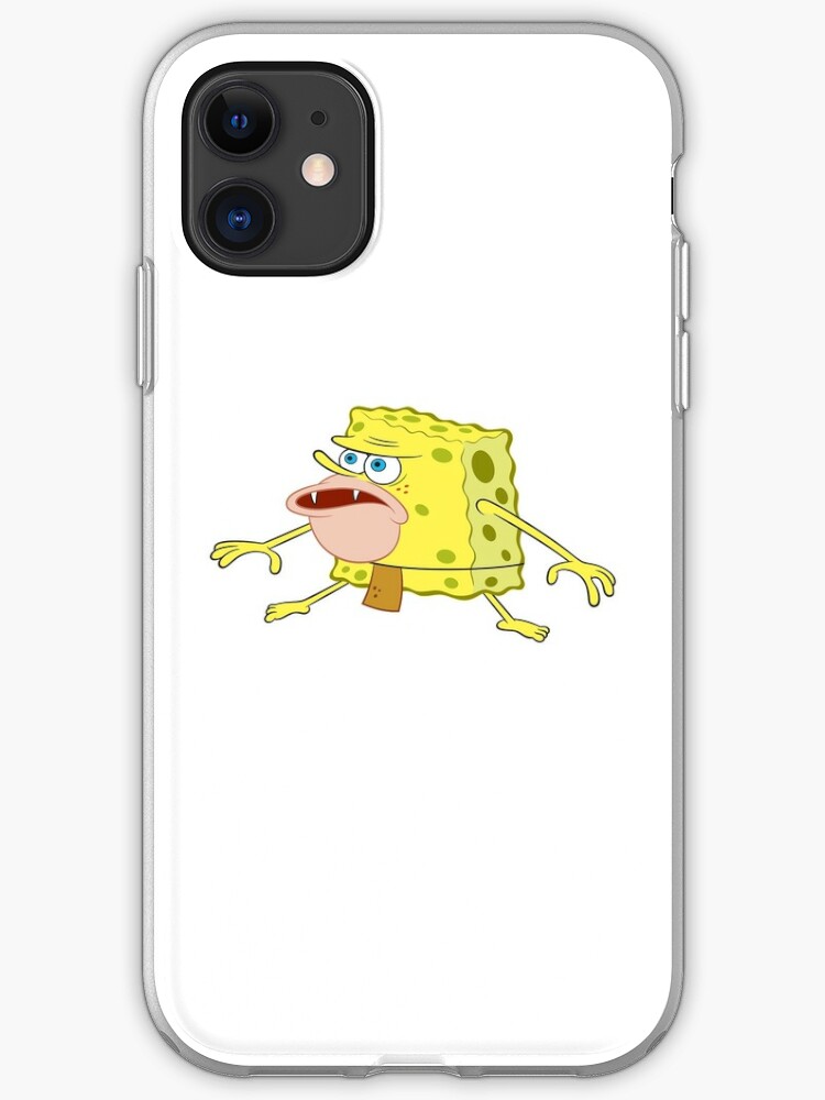 Caveman Spongebob Iphone Case Cover By Patchman Redbubble - spongebob caveman meme roblox