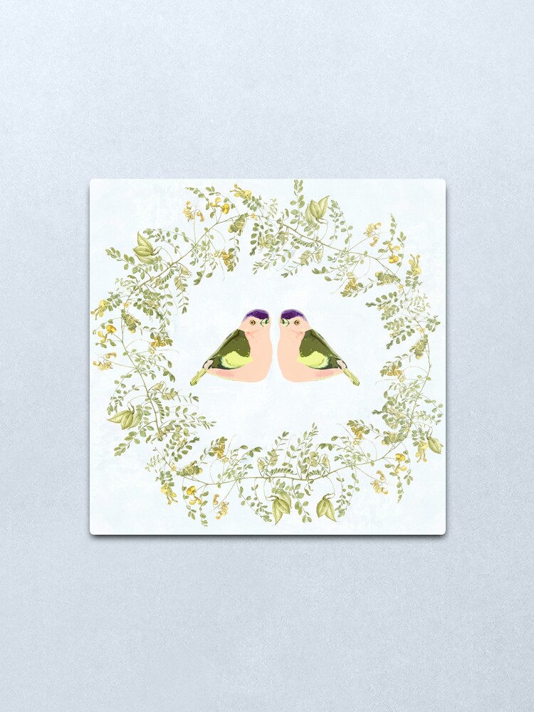 Alternate view of Summer Love birds Metal Print