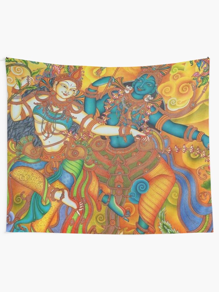 Alternate view of Kerala Mural Painting - Kathakali Tapestry