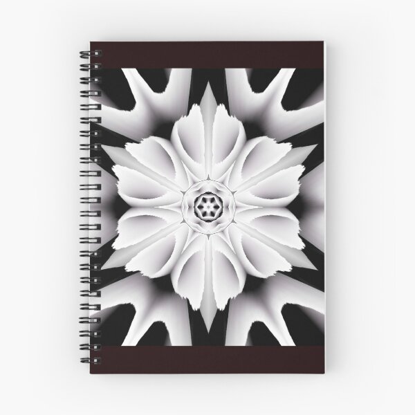 Artikelvorschau, Mandala der schwarzen u. Weißen Blume entworfen und verkauft von Ioka.