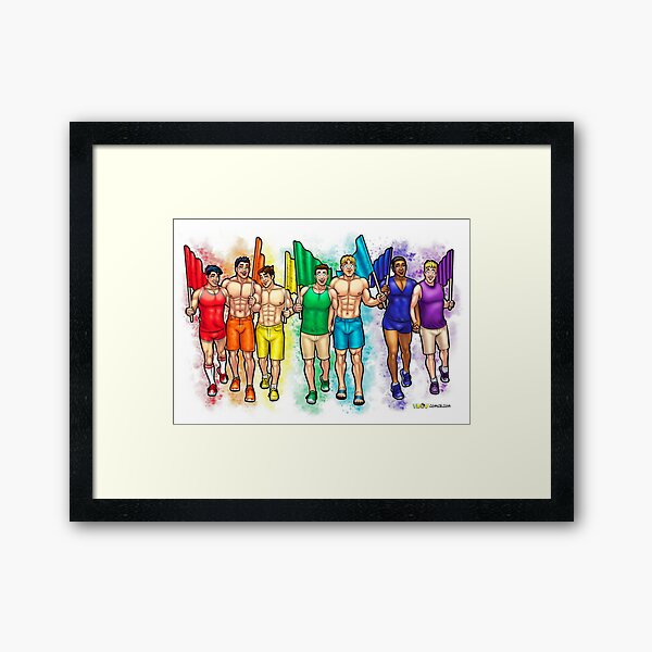 Troy: Happy Pride Framed Art Print