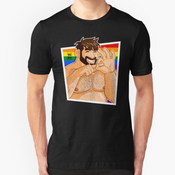 ADAM LIKES NAKED FUN - GAY PRIDE Slim Fit T-Shirt