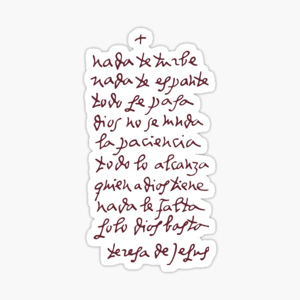 Item preview, Solo Dios basta (Let nothing disturb thee) designed and sold by twgcrazy.