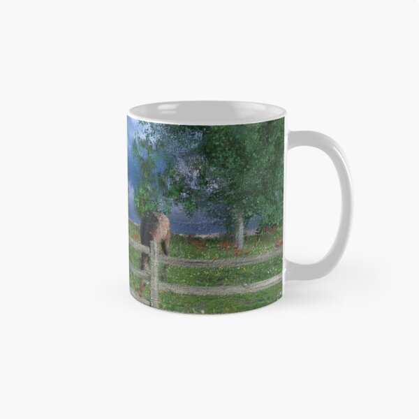 Item preview, Idyll with horses on paddock designed and sold by SilvioJust.