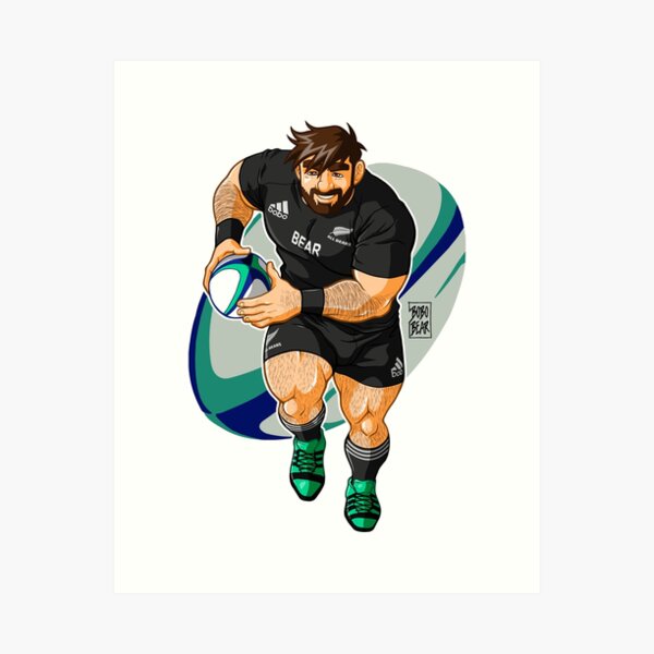 ADAM LIKES TO PLAY RUGBY - NEW ZEALAND Art Print