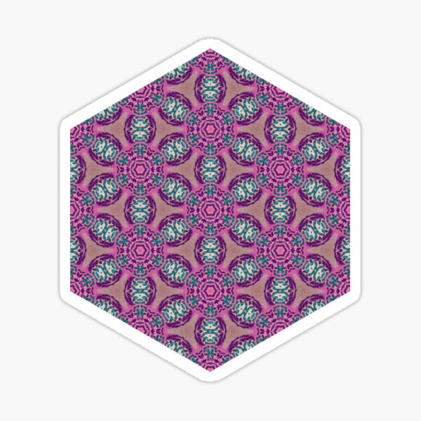 African Flower Motif Purple Sticker