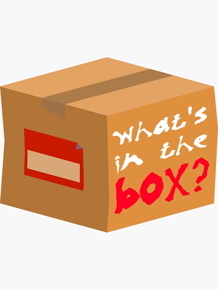 What's in the Box? Sticker for Sale by Jack Pickering