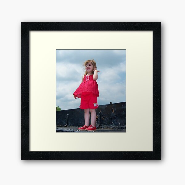 Windy Day Princess Framed Art Print