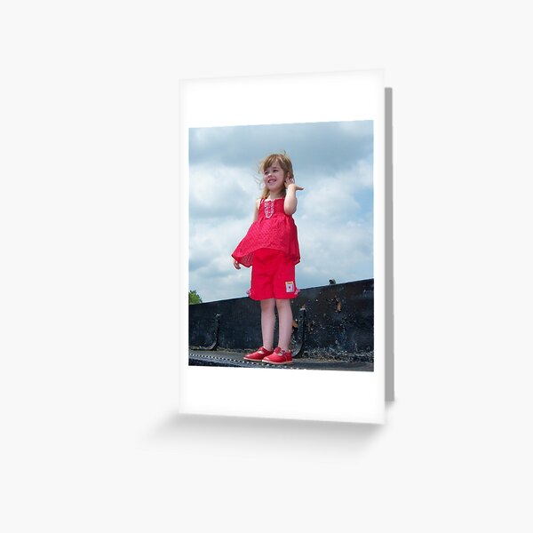 Windy Day Princess Greeting Card
