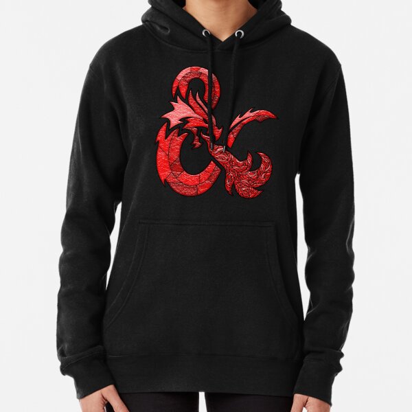 D&D Stained Glass Logo - Original Red Pullover Hoodie