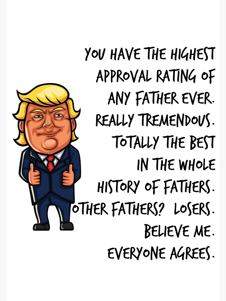 &quot;Funny Trump Fathers Day Card/Funny Trump Dad Birthday&quot; Sticker by keh7 | Redbubble