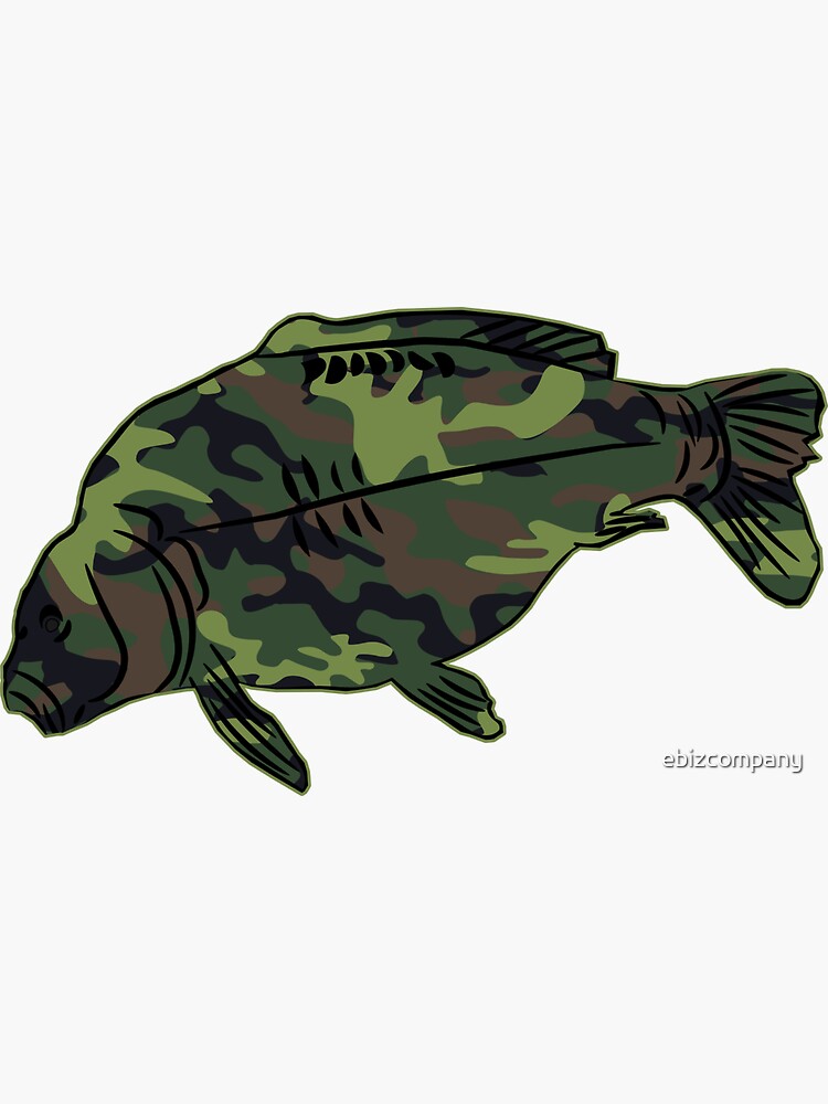 Carp Fishing Shirt Illustration - Fishing, Angler' Sticker