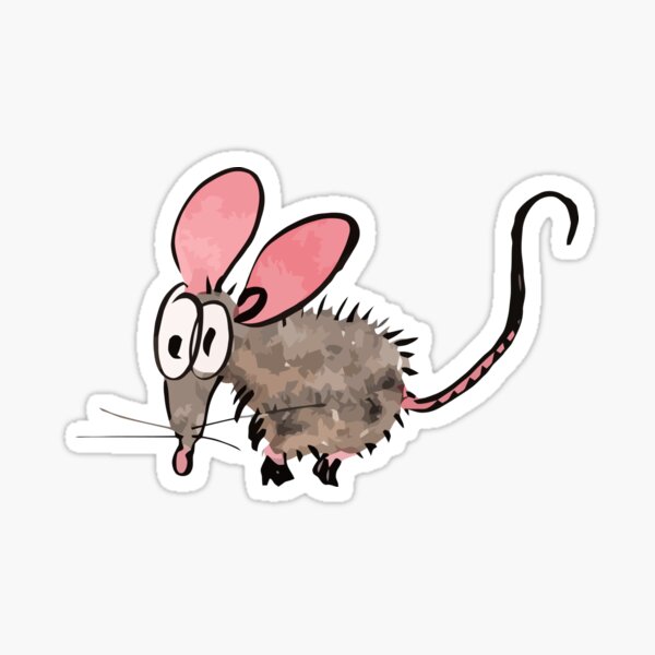 Scared Mouse Sticker