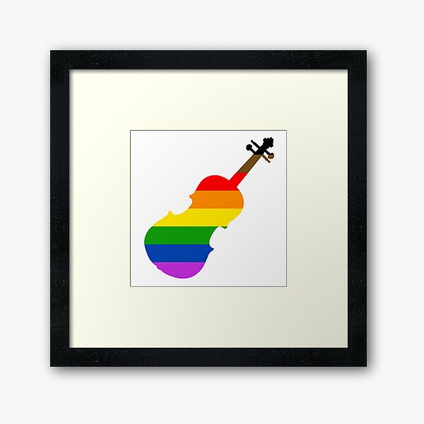 Rainbow Violin/Viola Framed Art Print