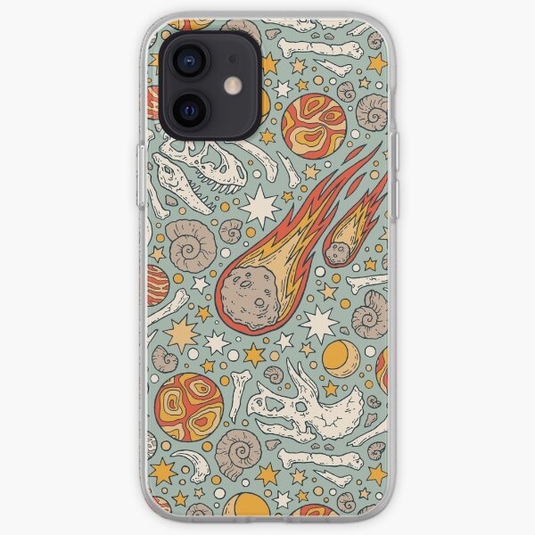 The Asteroid & the Omega || Dinosaur Fossil Space Art iPhone Soft Case