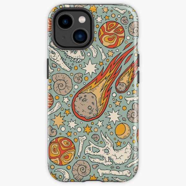 The Asteroid & the Omega || Dinosaur Fossil Space Art iPhone Tough Case