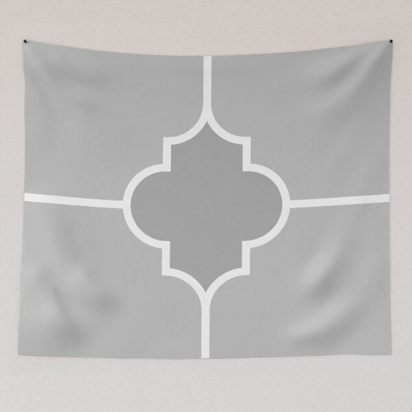 Item preview, Quatrefoil Silver Gray And Darker Gray Center Cross designed and sold by rewstudio.