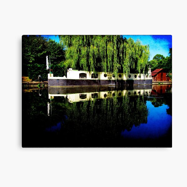Canal Boat Canvas Print