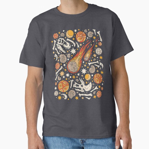 Item preview, The Asteroid & the Omega | Dinosaur Fossil Space Art designed and sold by OMEGAFAUNA.