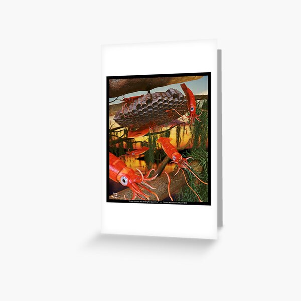 Ocean Invasion #8: Tending the Squid Hive Greeting Card