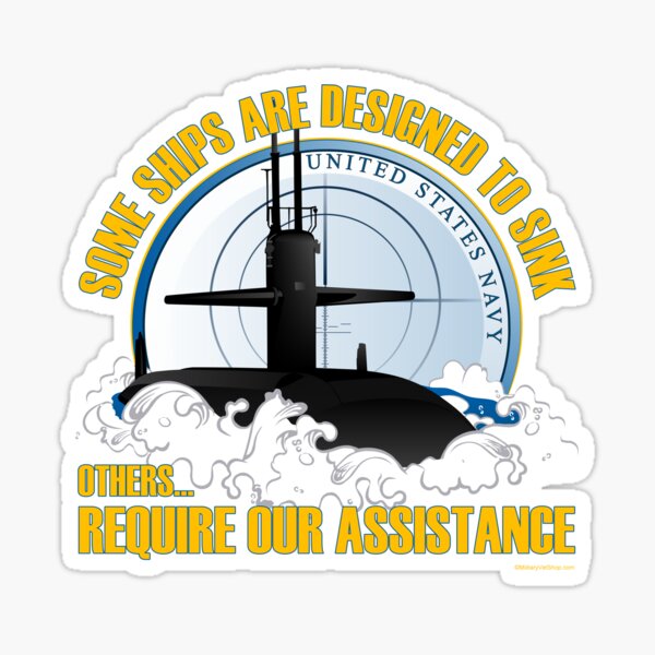 Round 1st Submarine Squadron Logo Sticker (Insignia us Military 1 Navy (3  inch) USN Licensed