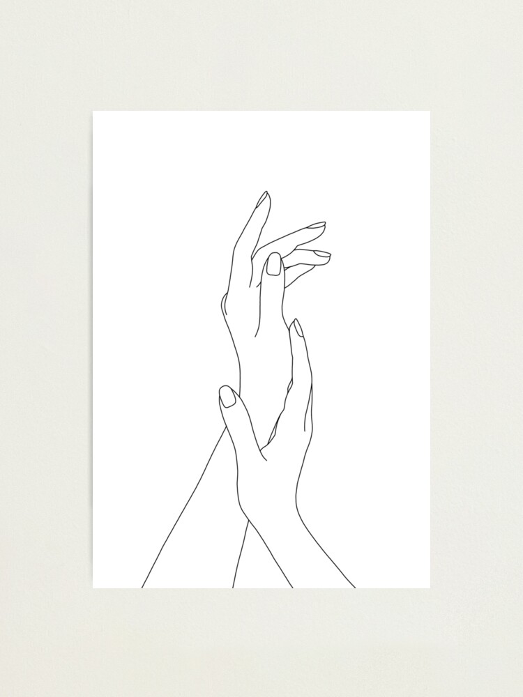 Alternate view of Hands line drawing - Dia Photographic Print