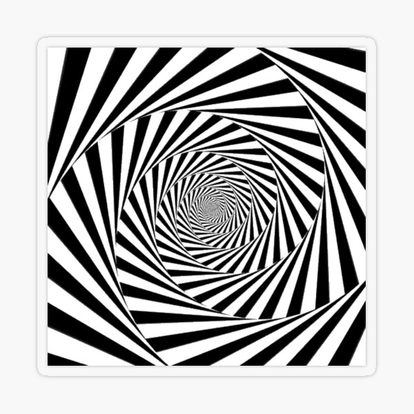 #Op art, #Art movement, #Optical #illusion Transparent Sticker