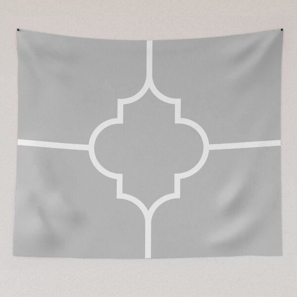 Item preview, Quatrefoil Silver Gray Center Cross designed and sold by rewstudio.