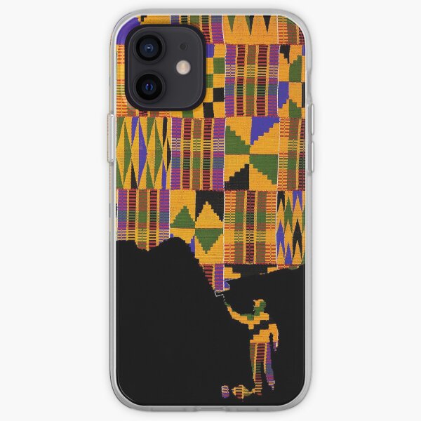 Painting Kente (black) iPhone Soft Case
