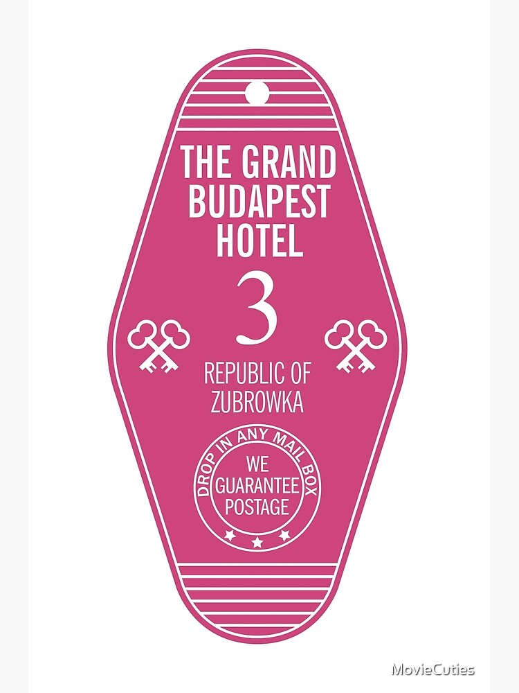 Grand Budapest Hotel Hotel Room Fob Keyring Gustave